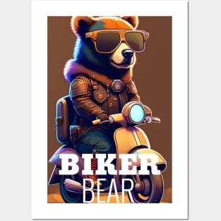 Biker Bear Posters and Art